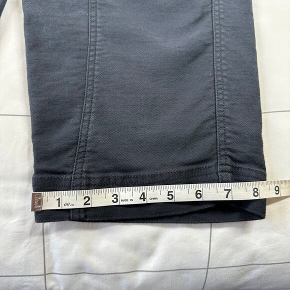 Prana Pants Womens Medium Black Cuyamaca Oversized Barrel Cotton Mid Rise Casual - Picture 14 of 14